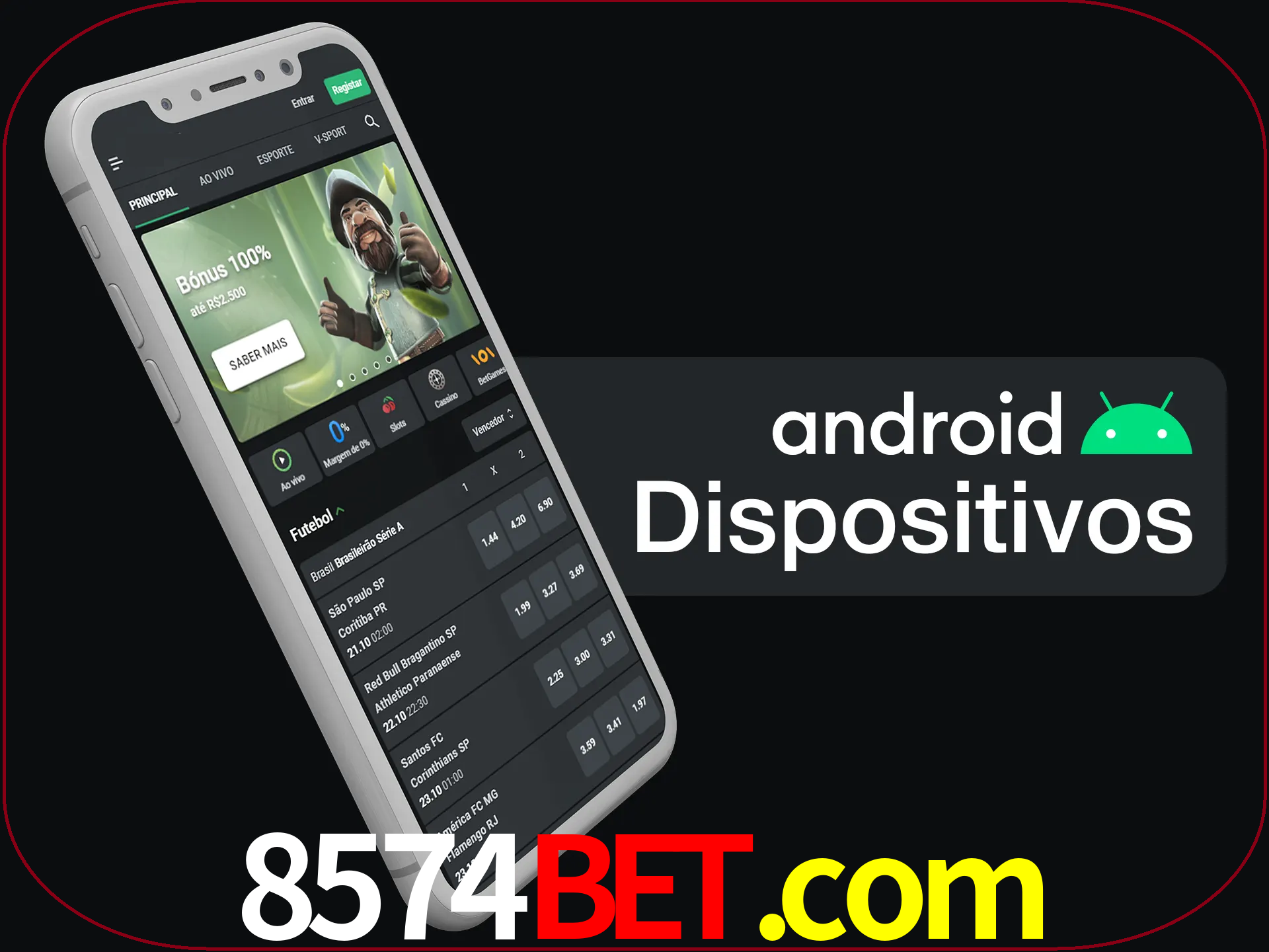 O aplicativo suporta a maioria de todos os dispositivos Android.
