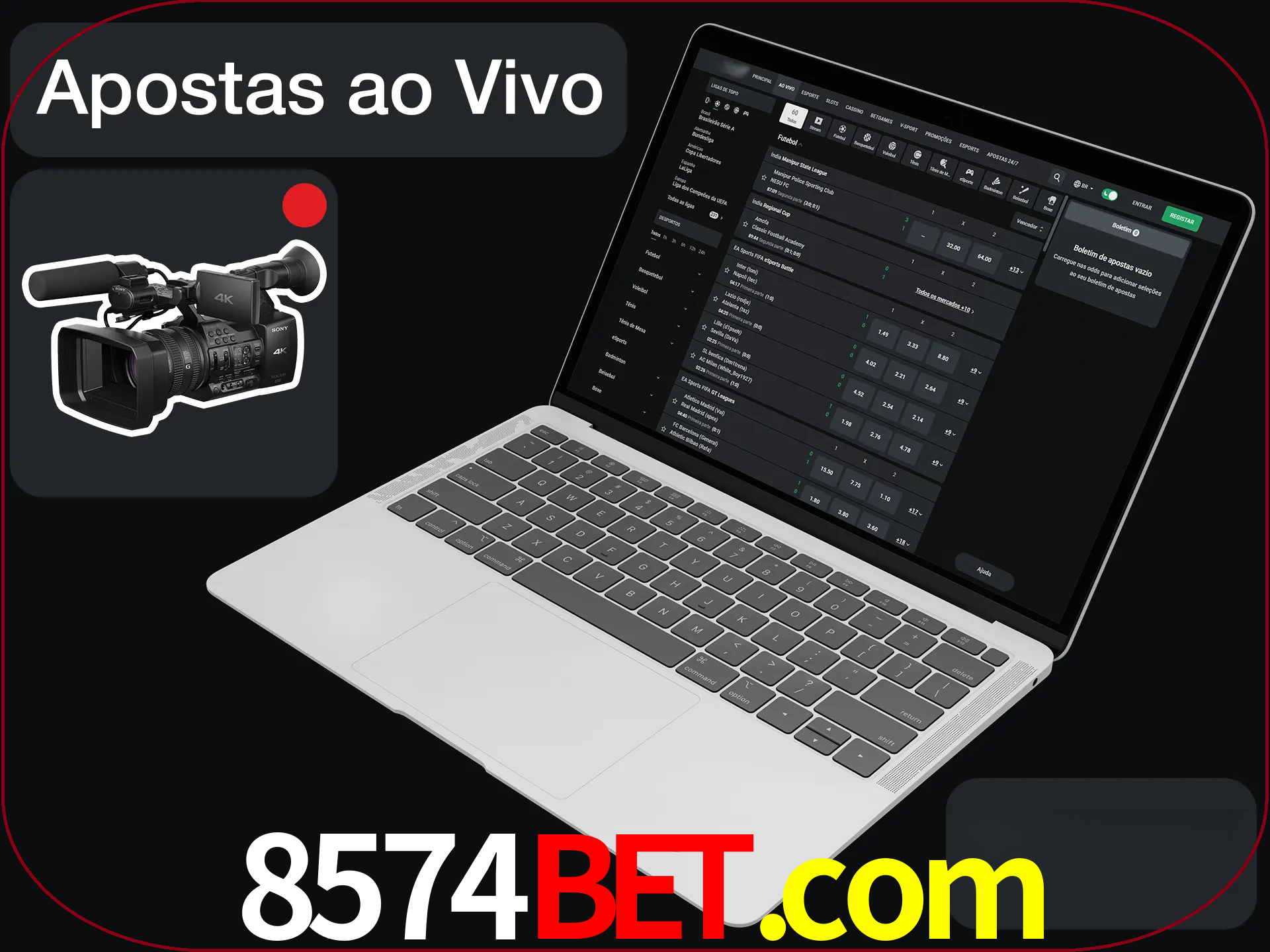 Aposte em formato ao vivo em nosso site.