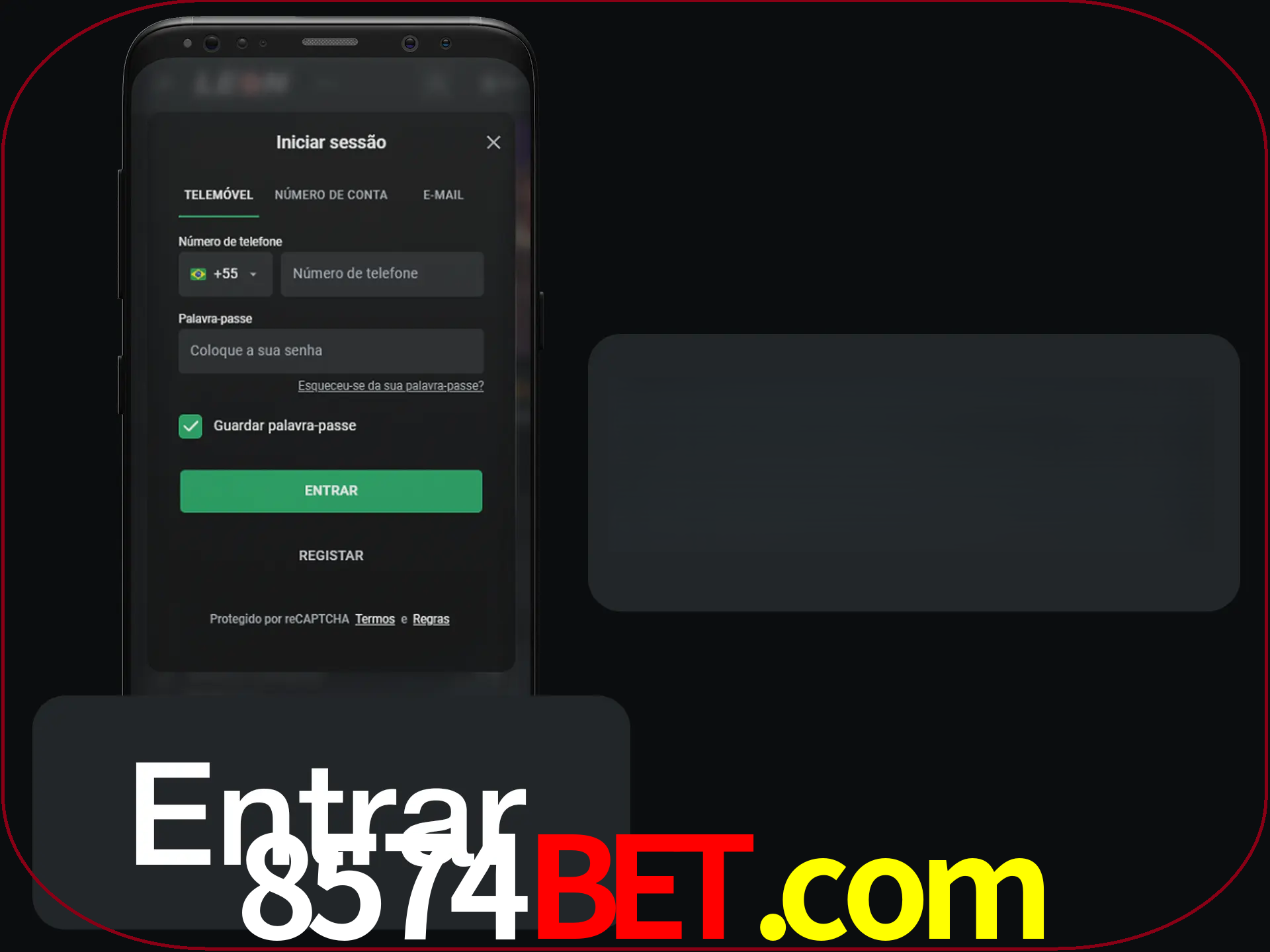Faça o login para começar a apostar e jogar no cassino.
